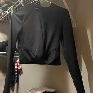 Beyond Yoga Black Long Sleeve Crop Top